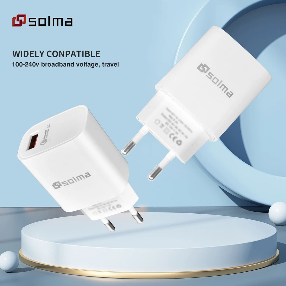 2Pack QC 30 Fast Charger Set Universal USB Wall Adapter With EU UK Plug Options For Mobile Phones 8
