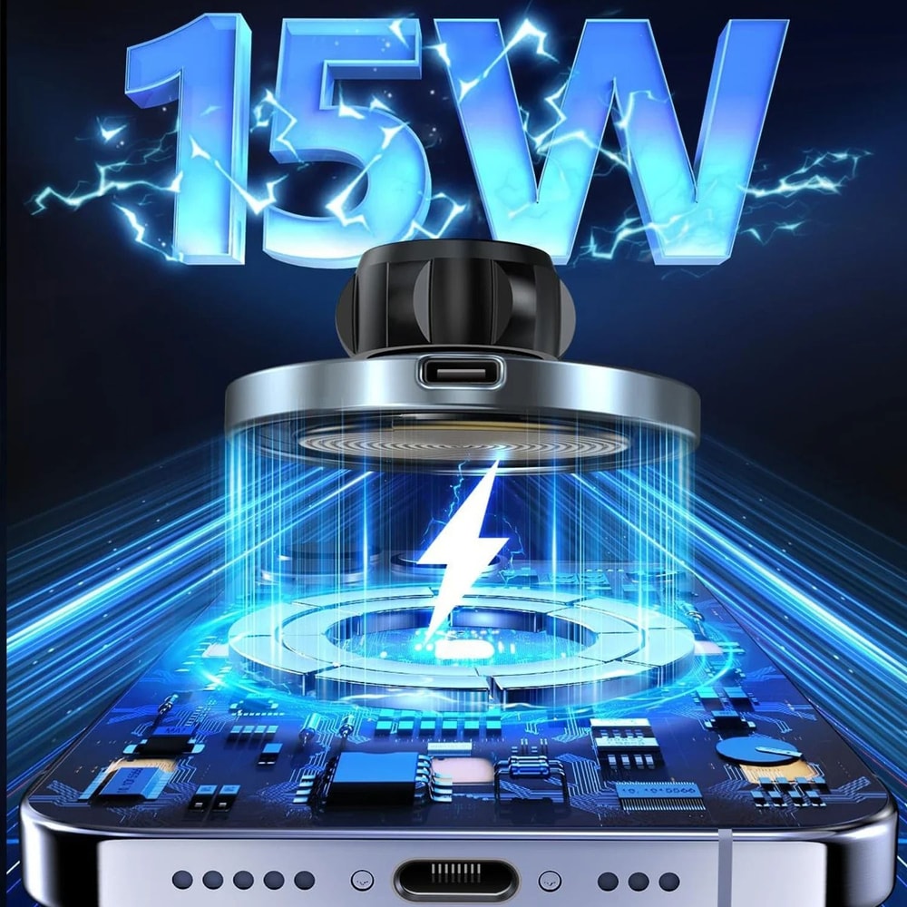 UYUXIO 15W Strong Magnetic Wireless Car Charger Air Vent Phone Holder For IPhone 16 15 14 13 12 Pr 2