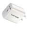 65W PD 30 GaN USBC Fast Charger DualPort Wall Adapter With Global UKAUEUUS Plug Compatibility 9