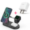 3in1 Magnetic Wireless Charger Stand Fast Charging Station For IPhone 15 14 13 12 Apple Watch Air 8
