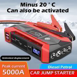 5000a peak performance car battery starter – 12v portable auto jump starter for petrol & diesel engines