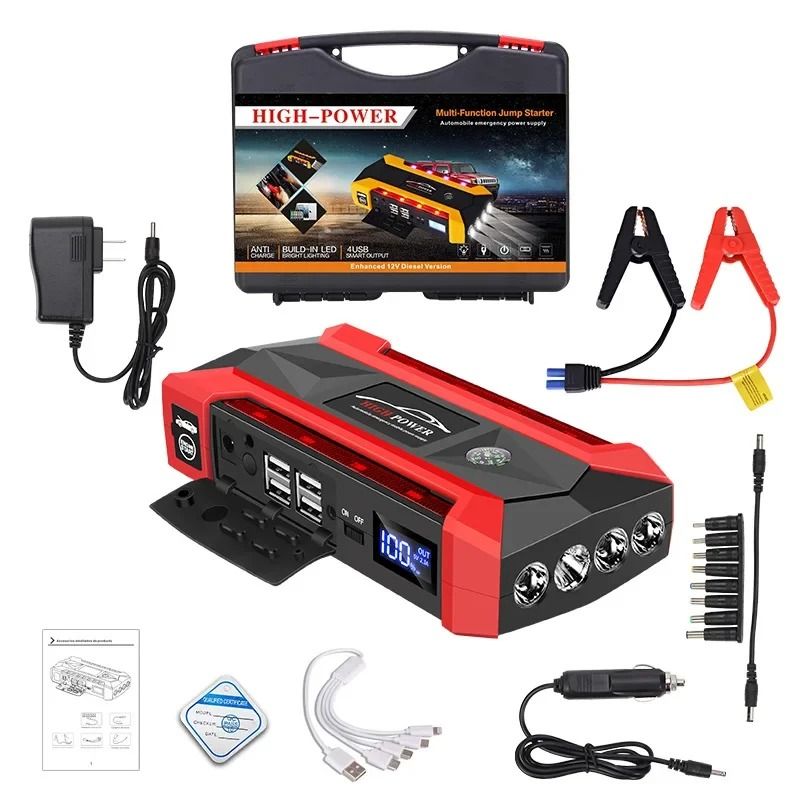 5000A Peak Performance Car Battery Starter 12V Portable Auto Jump Starter For Petrol Diesel Engin 8