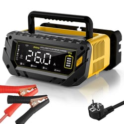 intelligent 26a multi-voltage battery charger – 6v/12v/24v smart repair for lithium, lifepo4 & lead-acid