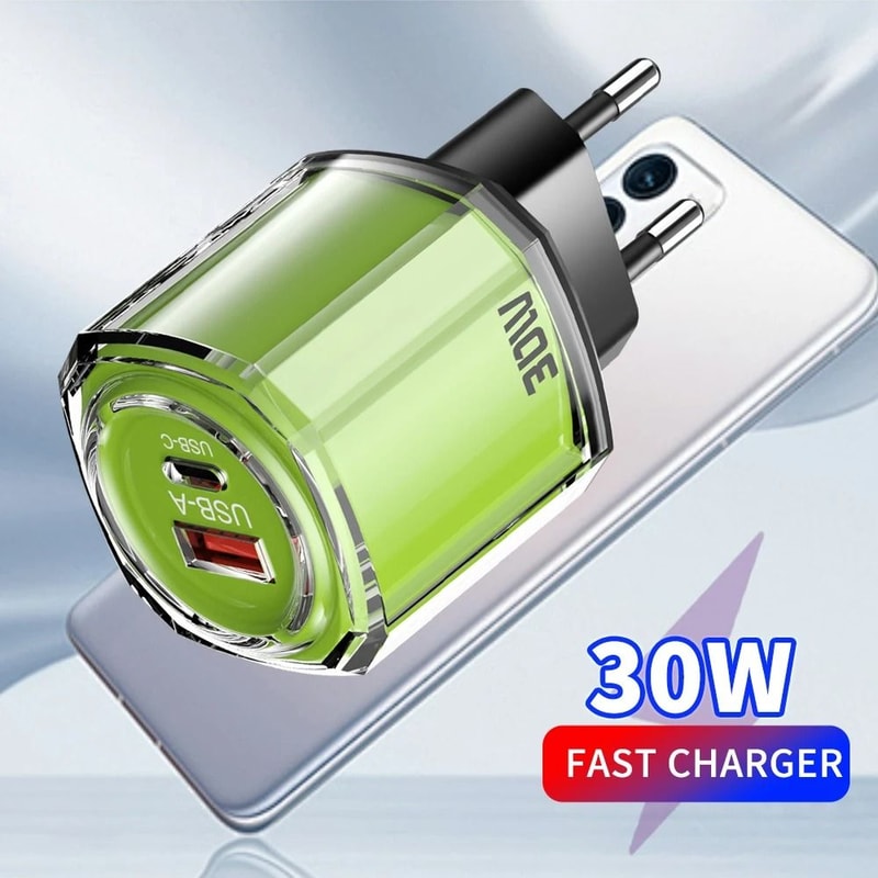 Universal USB TypeC Fast Charger PD Quick Charge 30 Wall Adapter For IPhone Samsung Xiaomi Huawe 0