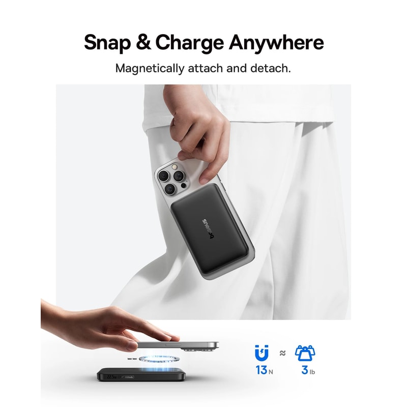 Baseus Qi2 Magnetic Power Bank 10000mAh 15W Wireless 225W Wired Fast Charger For IPhone 16 15 14 1