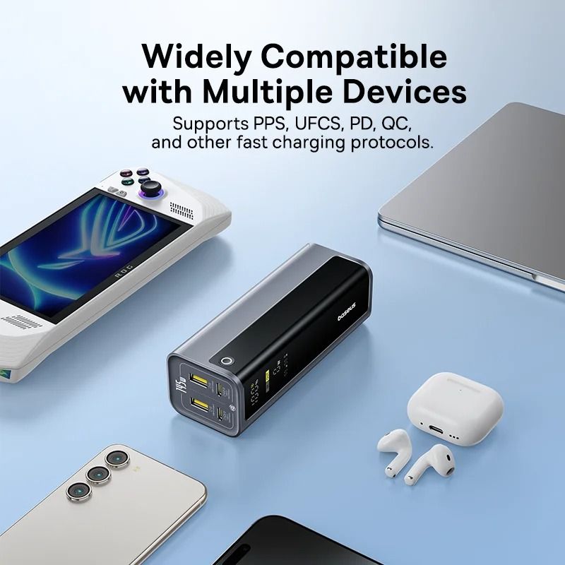 Baseus 145W Power Bank 20800mAh PD 100W Fast Charge For Laptops Phones Steam Deck 5