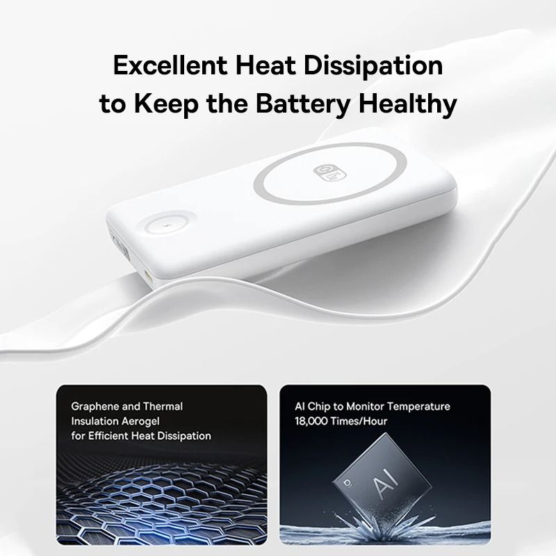 Baseus 27W Magnetic Power Bank 10000mAh 15W Wireless Fast Charger For IPhone IWatch AirPods 4