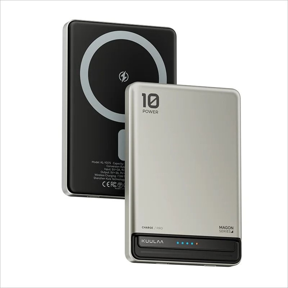 KUULAA 10000mAh Magnetic Power Bank 20W PD Fast Charging Wireless Charger For IPhone 16 15 14 7