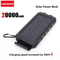 Lenovo 50000mAh Solar Power Bank Portable External Battery With HighPower LED For IPhone Samsung 7