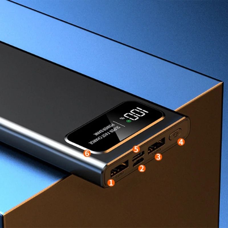 120W Super Fast Charging Power Bank 200000mAh HighCapacity Digital Display Battery For IPhone Sam 5