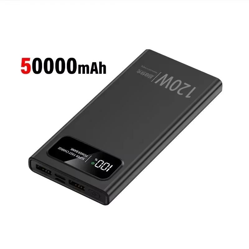 120W Super Fast Charging Power Bank 200000mAh HighCapacity Digital Display Battery For IPhone Sam 6