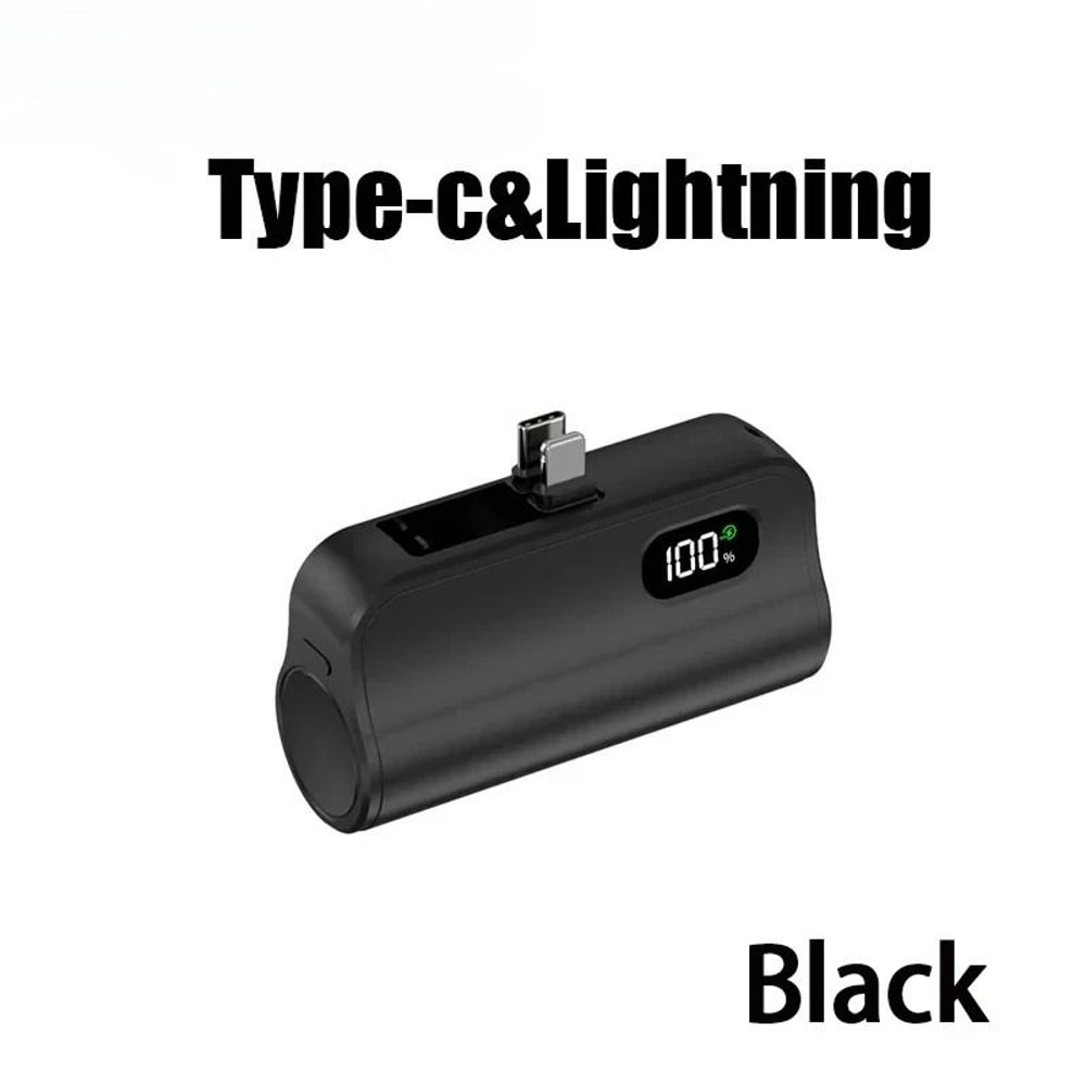 Mini Capsule 50000mAh Power Bank UltraPortable Wireless Fast Charging Battery For IPhone Samsung 5