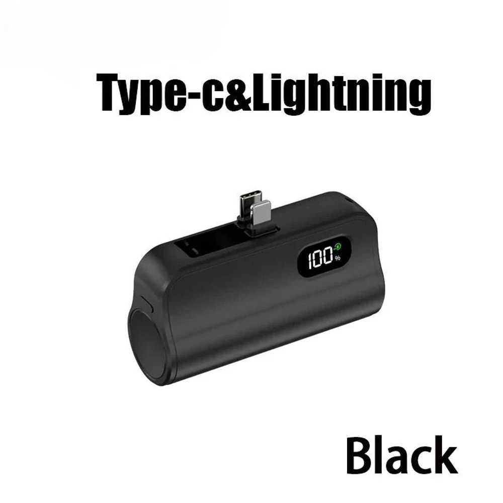 Mini Capsule 50000mAh Power Bank UltraPortable Wireless Fast Charging Battery For IPhone Samsung 7