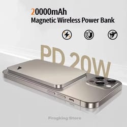 20000mah thin magnetic wireless power bank – pd 22.5w fast charging external battery for iphone, samsung & xiaomi