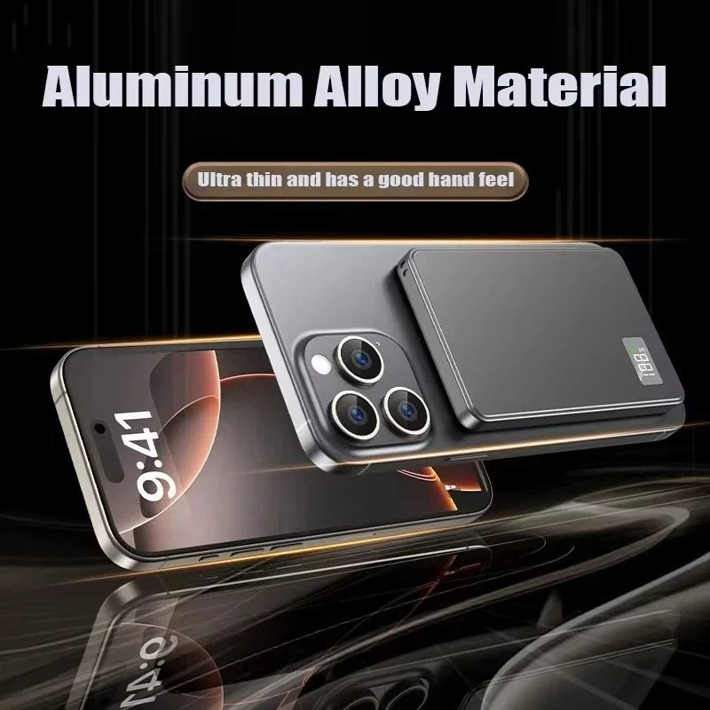 20000mAh Thin Magnetic Wireless Power Bank PD 225W Fast Charging External Battery For IPhone Samsu 4