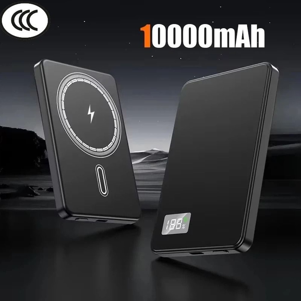 20000mAh Thin Magnetic Wireless Power Bank PD 225W Fast Charging External Battery For IPhone Samsu 7