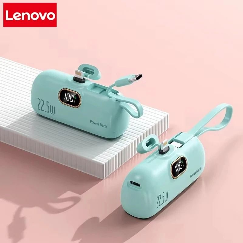 Lenovo Mini Convenient Mobile Power Bank 30000mAh Portable Fast Charger For IPhone Samsung 10