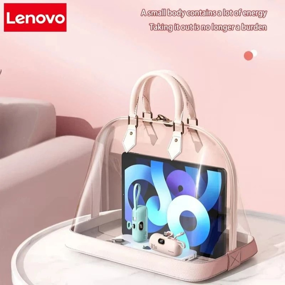 Lenovo Mini Convenient Mobile Power Bank 30000mAh Portable Fast Charger For IPhone Samsung 5