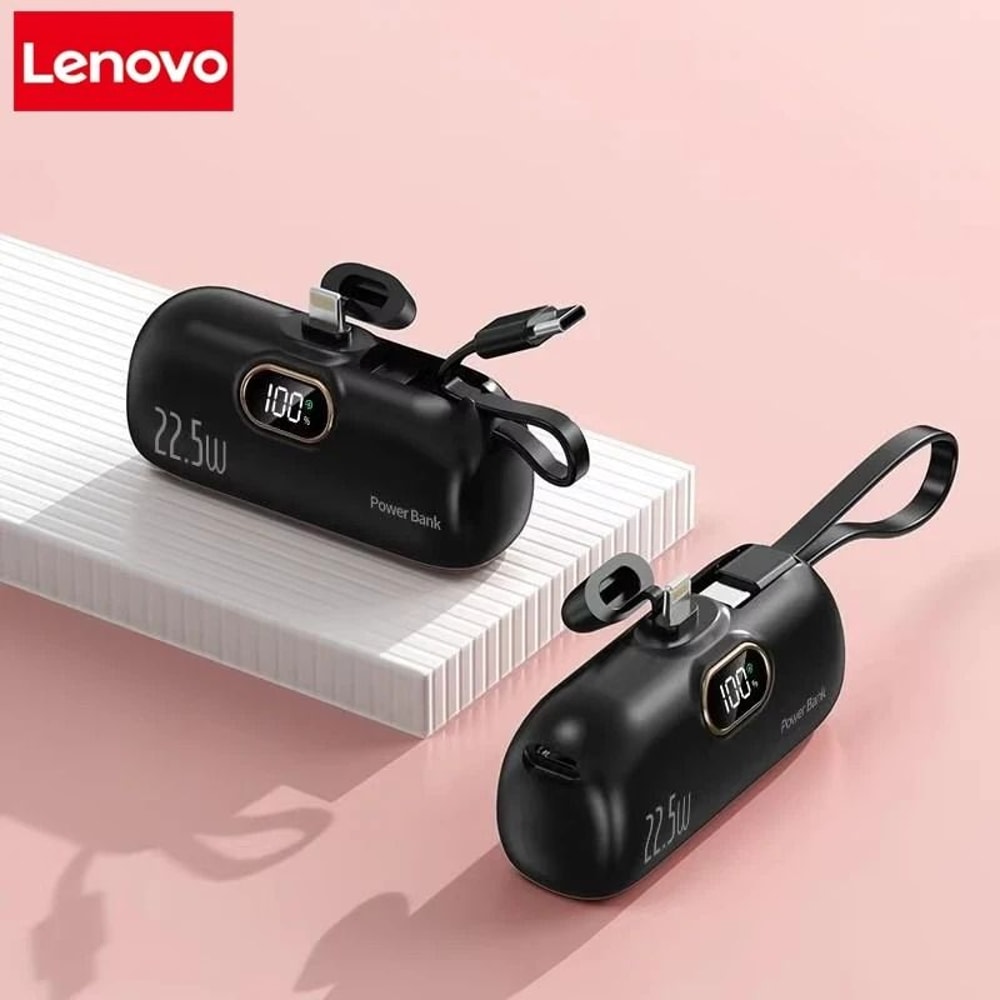 Lenovo Mini Convenient Mobile Power Bank 30000mAh Portable Fast Charger For IPhone Samsung 7