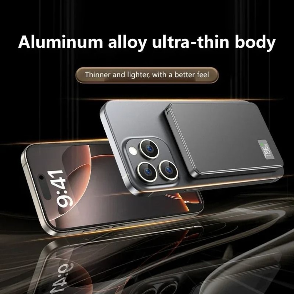 Lenovo 500000mAh Magnetic Power Bank PD 225W Wireless Fast Charger For MagSafe IPhone Samsung 2