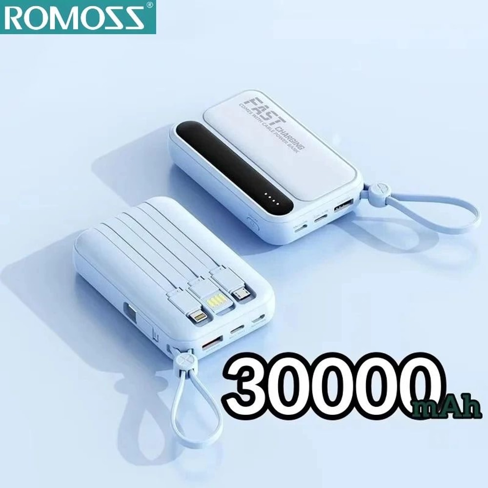 ROMOSS 500000mAh Power Bank 4in1 Large Capacity Portable Battery With BuiltIn Cables Digital Disp 13