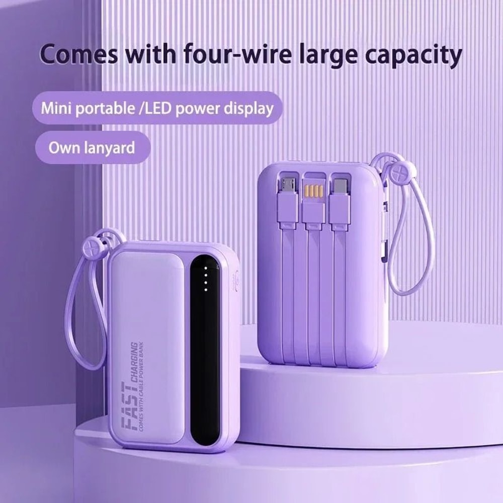 ROMOSS 500000mAh Power Bank 4in1 Large Capacity Portable Battery With BuiltIn Cables Digital Disp 2