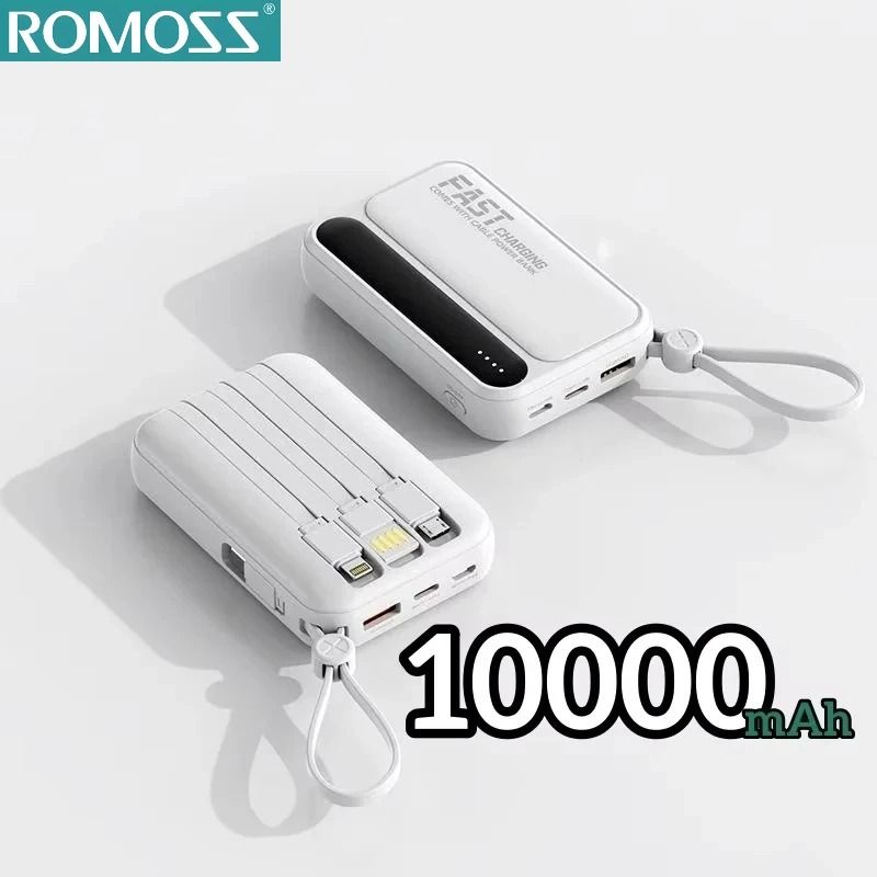 ROMOSS 500000mAh Power Bank 4in1 Large Capacity Portable Battery With BuiltIn Cables Digital Disp 6