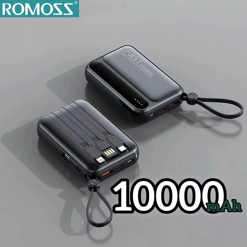ROMOSS 500000mAh Power Bank 4in1 Large Capacity Portable Battery With BuiltIn Cables Digital Disp 7