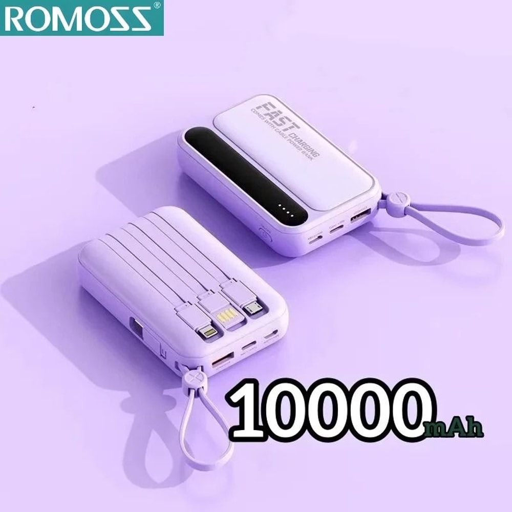 ROMOSS 500000mAh Power Bank 4in1 Large Capacity Portable Battery With BuiltIn Cables Digital Disp 15
