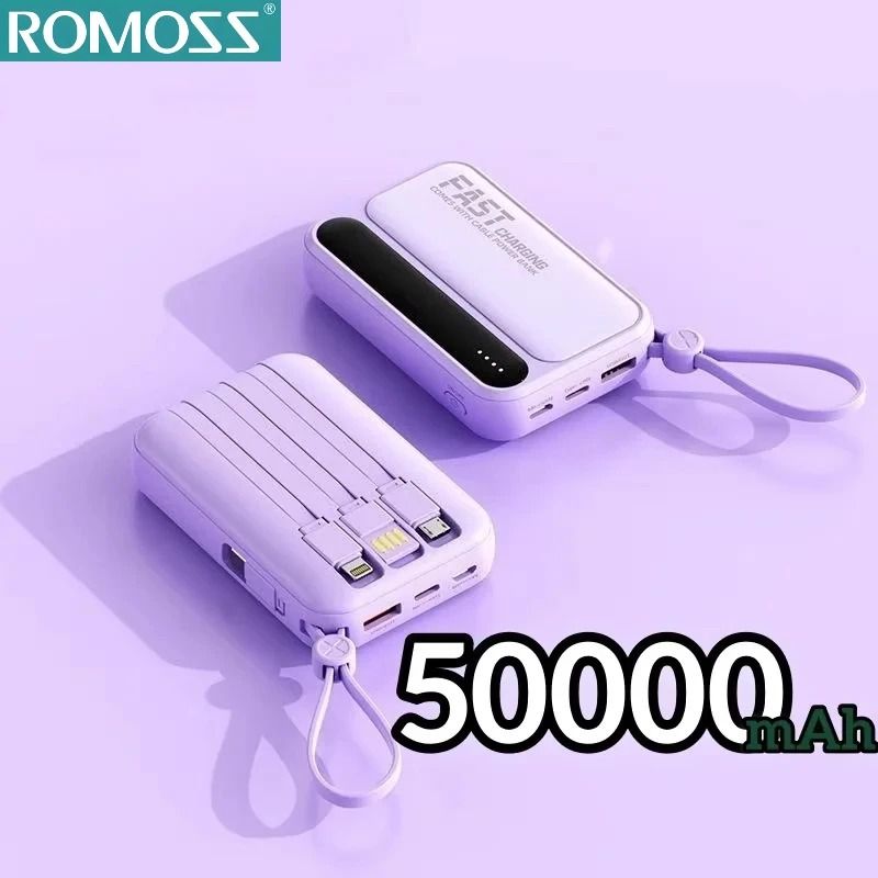 ROMOSS 500000mAh Power Bank 4in1 Large Capacity Portable Battery With BuiltIn Cables Digital Disp 17
