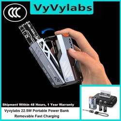vyvylabs 30000mah detachable 3c power bank – 22.5w wireless fast charger for iphone 17 & android