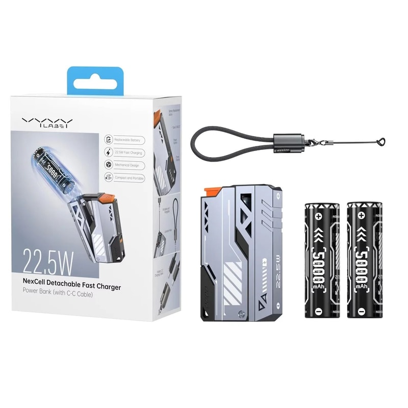 VYVYLABS 30000mAh Detachable 3C Power Bank 225W Wireless Fast Charger For IPhone 17 Android 6