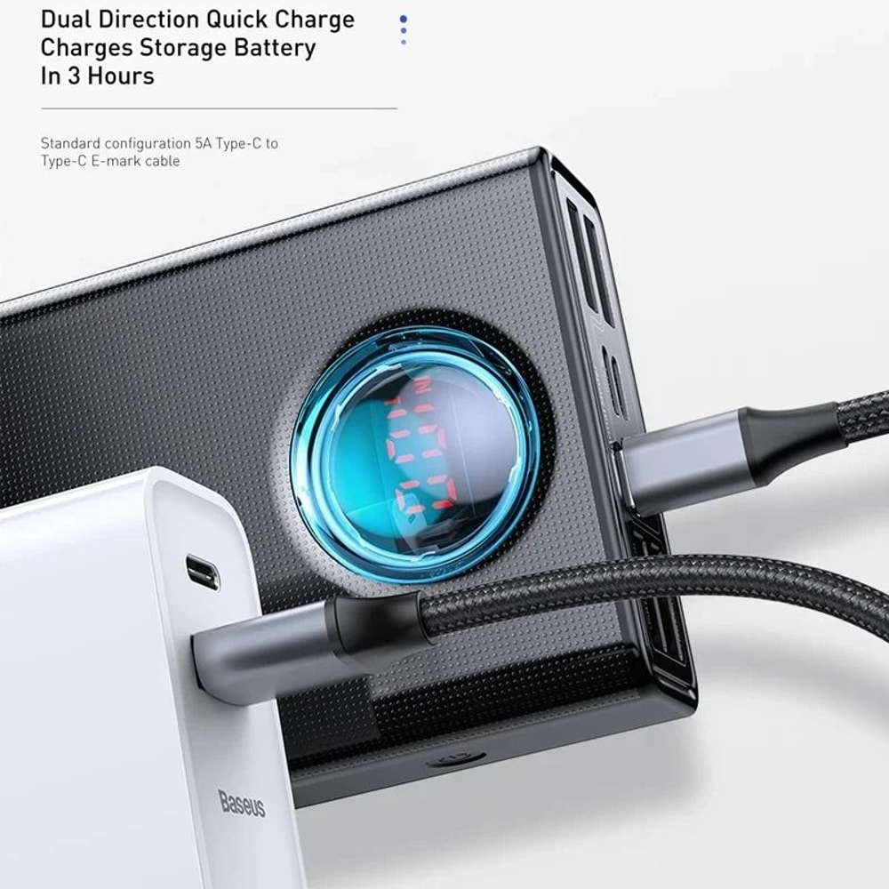Baseus 65W PD30 Power Bank 30000mAh UltraHigh Capacity Fast Charger For Laptops IPhone 16 Tablets 3