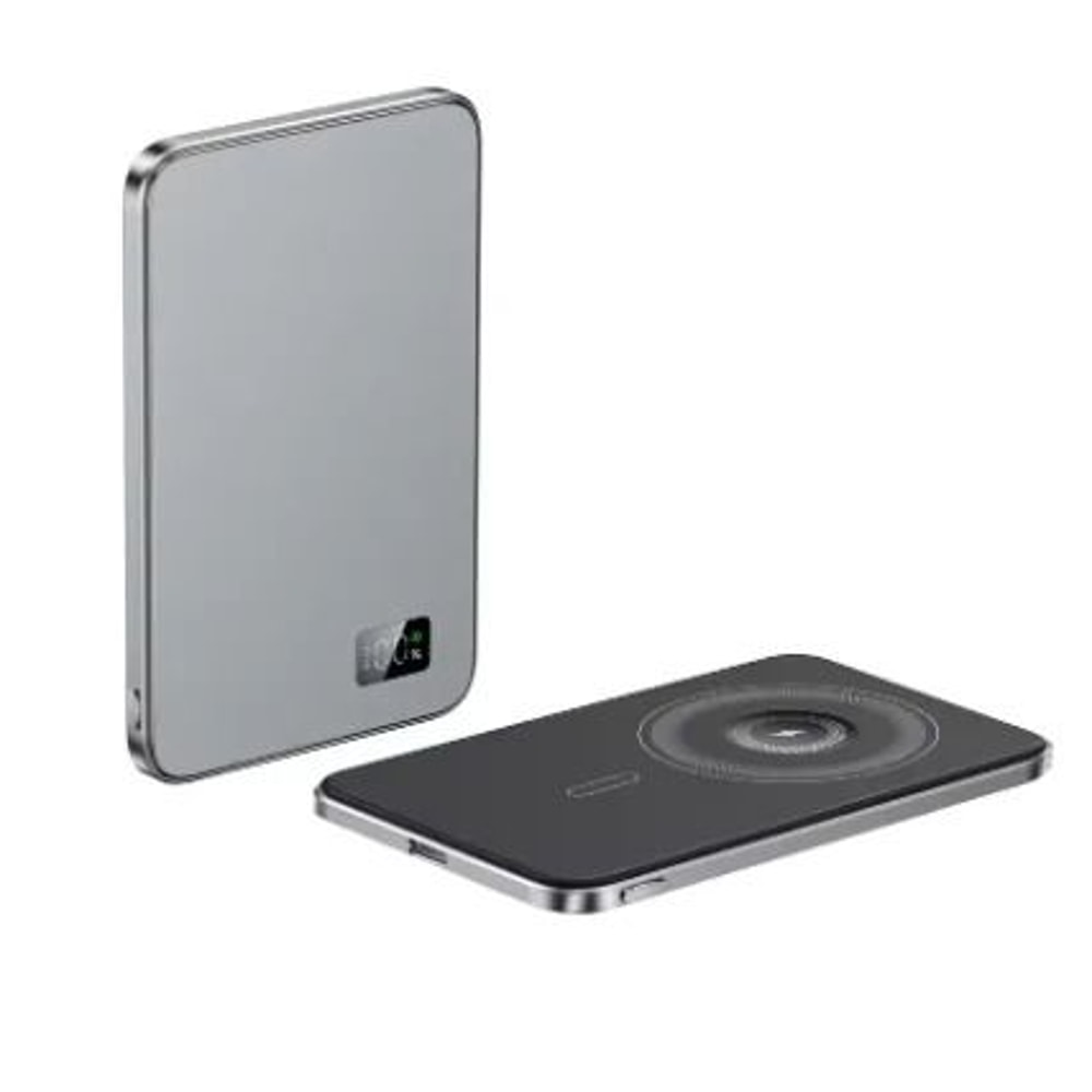 UltraThin Alloy Magnetic Power Bank Slim Wireless Fast Charger For IPhone 16 15 14 13 12 7