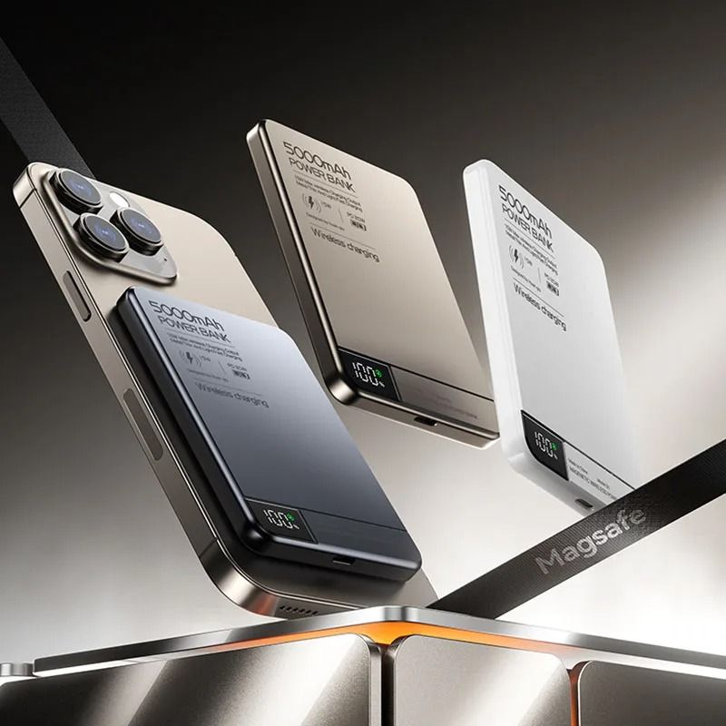 10000mAh Magnetic Qi Wireless Power Bank PD 20W Super Fast Charging External Battery For IPhone S 4