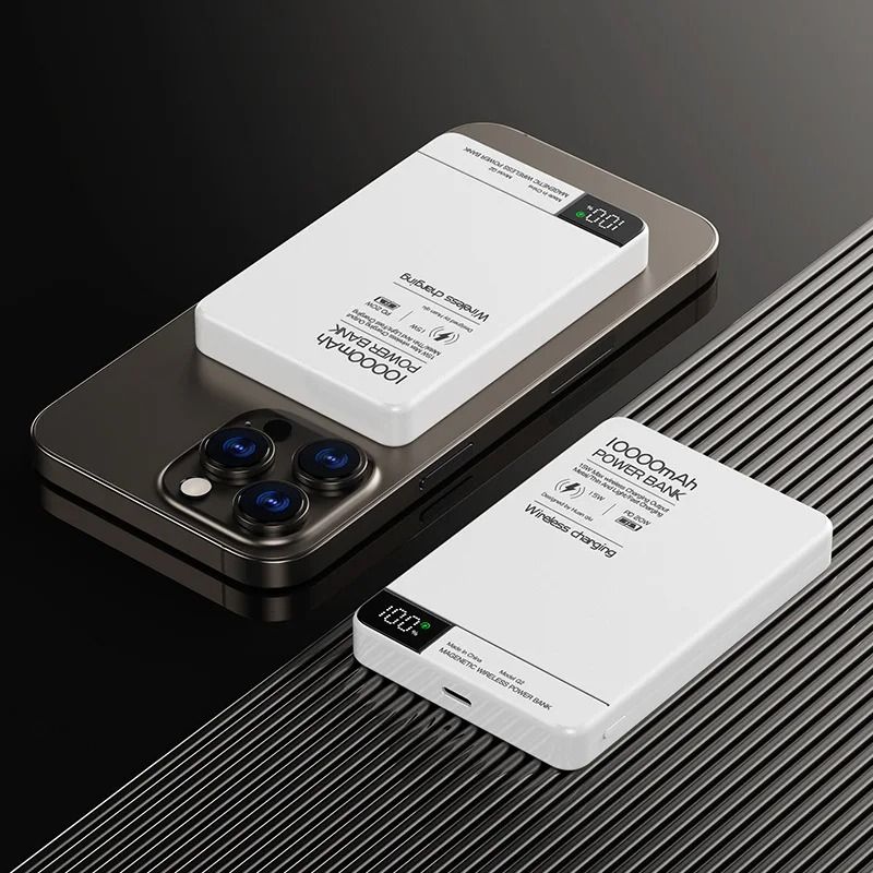 10000mAh Magnetic Qi Wireless Power Bank PD 20W Super Fast Charging External Battery For IPhone S 9