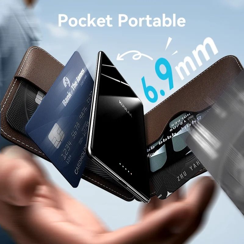 KUULAA Slim Magnetic Wireless Power Bank 5000mAh PD 20W Fast Charging Battery For IPhone 16 15 14 2