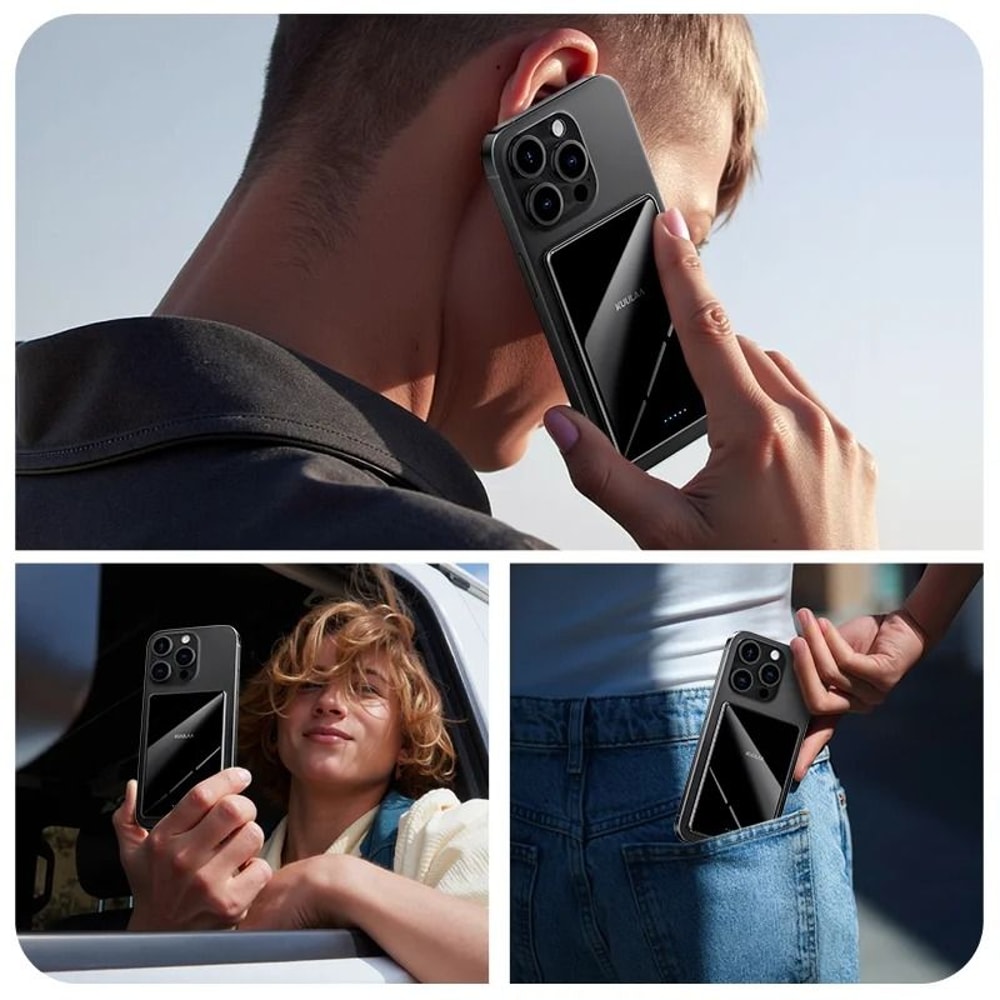 KUULAA Slim Magnetic Wireless Power Bank 5000mAh PD 20W Fast Charging Battery For IPhone 16 15 14 5