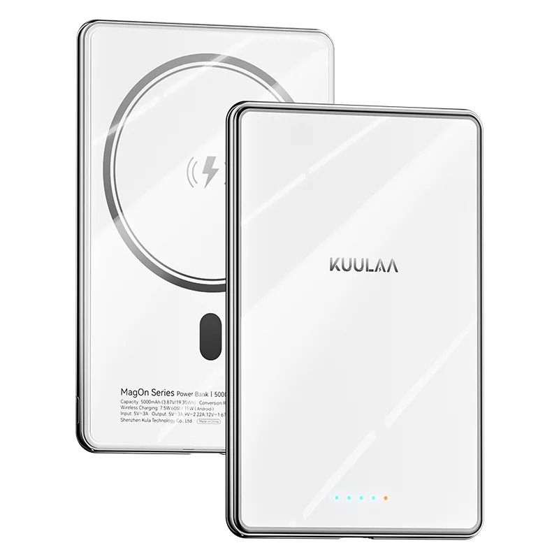 KUULAA Slim Magnetic Wireless Power Bank 5000mAh PD 20W Fast Charging Battery For IPhone 16 15 14 8