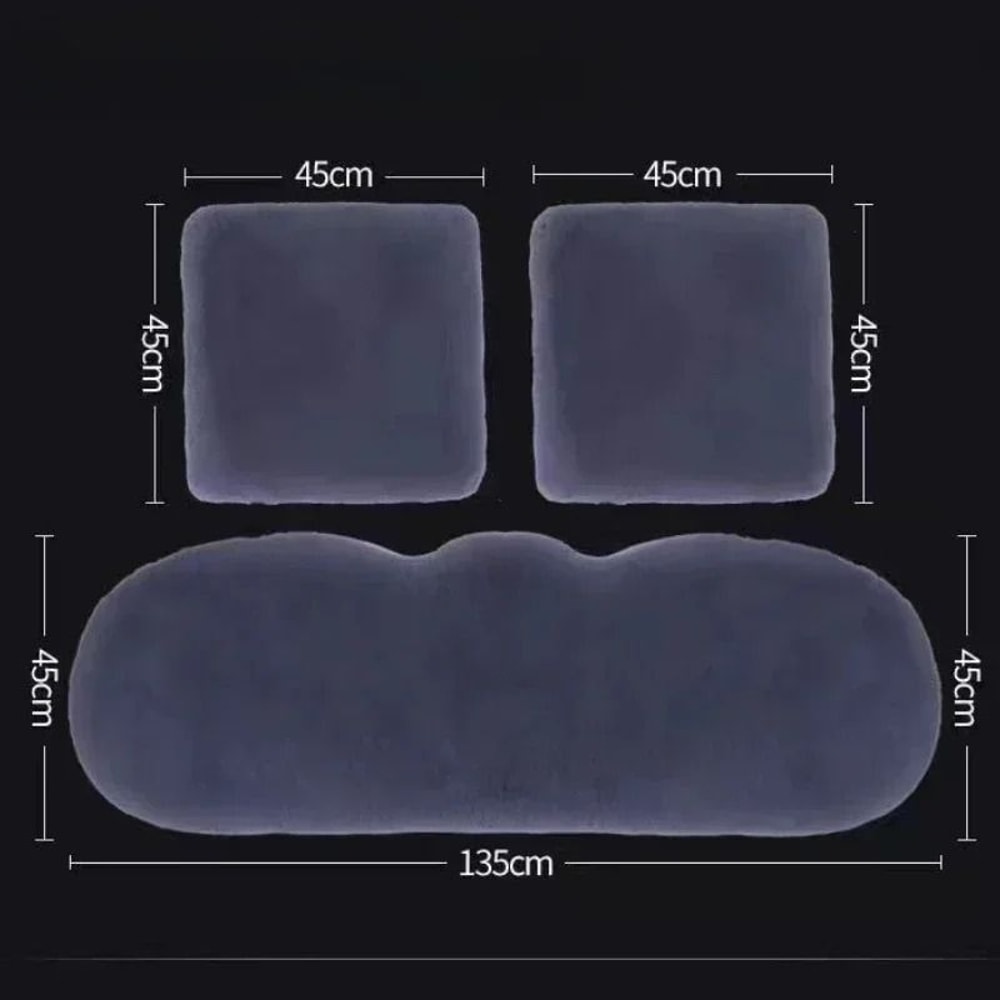 Premium Plush Rabbit Fur Car Seat Cushion Thickened Winter Warmth Square Cover For Driver Passeng 3