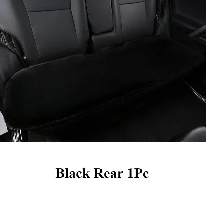 Premium Plush Rabbit Fur Car Seat Cushion Thickened Winter Warmth Square Cover For Driver Passeng 7