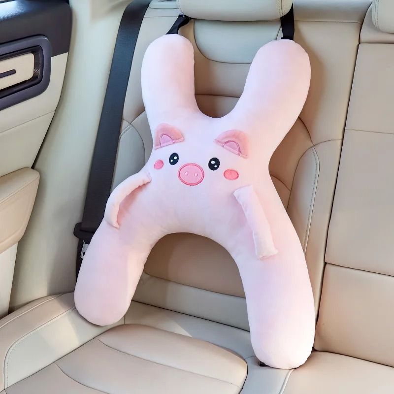 Kids Car Neck Pillow Safety Sleep Aid Seat Belt Comfort Support For Long Distance Travel 9