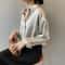 Vintage Satin Silk ButtonUp Shirt Elegant White Long Sleeve Blouse For Spring Fashion 3