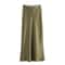 MUJER Woman 2025 High Waist Satin Midi Skirt Elegant Black Summer Long Skirt For Office Professio 5