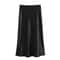 MUJER Woman 2025 High Waist Satin Midi Skirt Elegant Black Summer Long Skirt For Office Professio 7