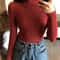 Korean Slim Turtleneck Sweater 2025 AutumnWinter RibKnit Pullover Jumper For Women 15