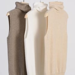 womens 100% merino wool turtleneck vest – sleeveless knit pullover & waistcoat for spring, autumn & winter