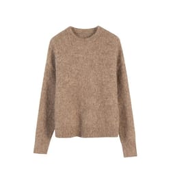 suyadream warm alpaca pullover – loose dropped sleeve luxury sweater for 2025 fall/winter
