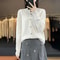 Womens 100 Merino Wool ONeck Cardigan Premium Buttoned Knitwear For Autumn Winter 20