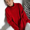 Autumn Oversized HighCollar Knitted Sweater Vintage Soft Pullover For Winter Warmth 3